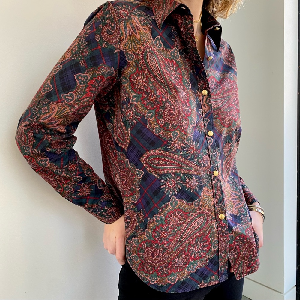 Vintage Chaps Paisley Button Down - Size PL (EUC)